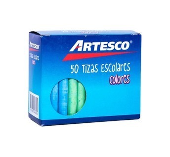 Tiza Artesco de Colores Caja x 50 Unidades - OFICRUZ